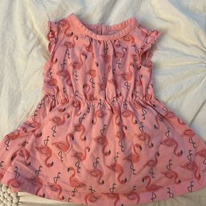 Baby pink flamingo dress